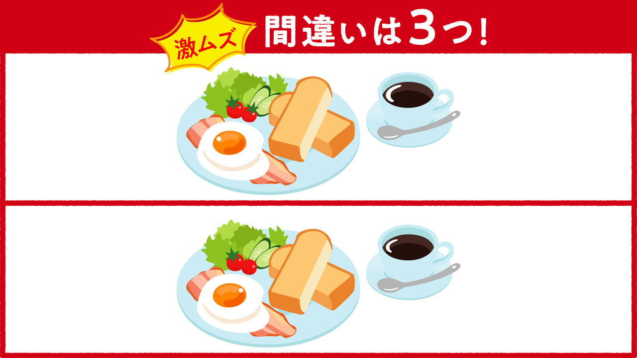 【クイズ｜上級レベル】集中力を試そう！3つの間違いを見つけられる？正解は...