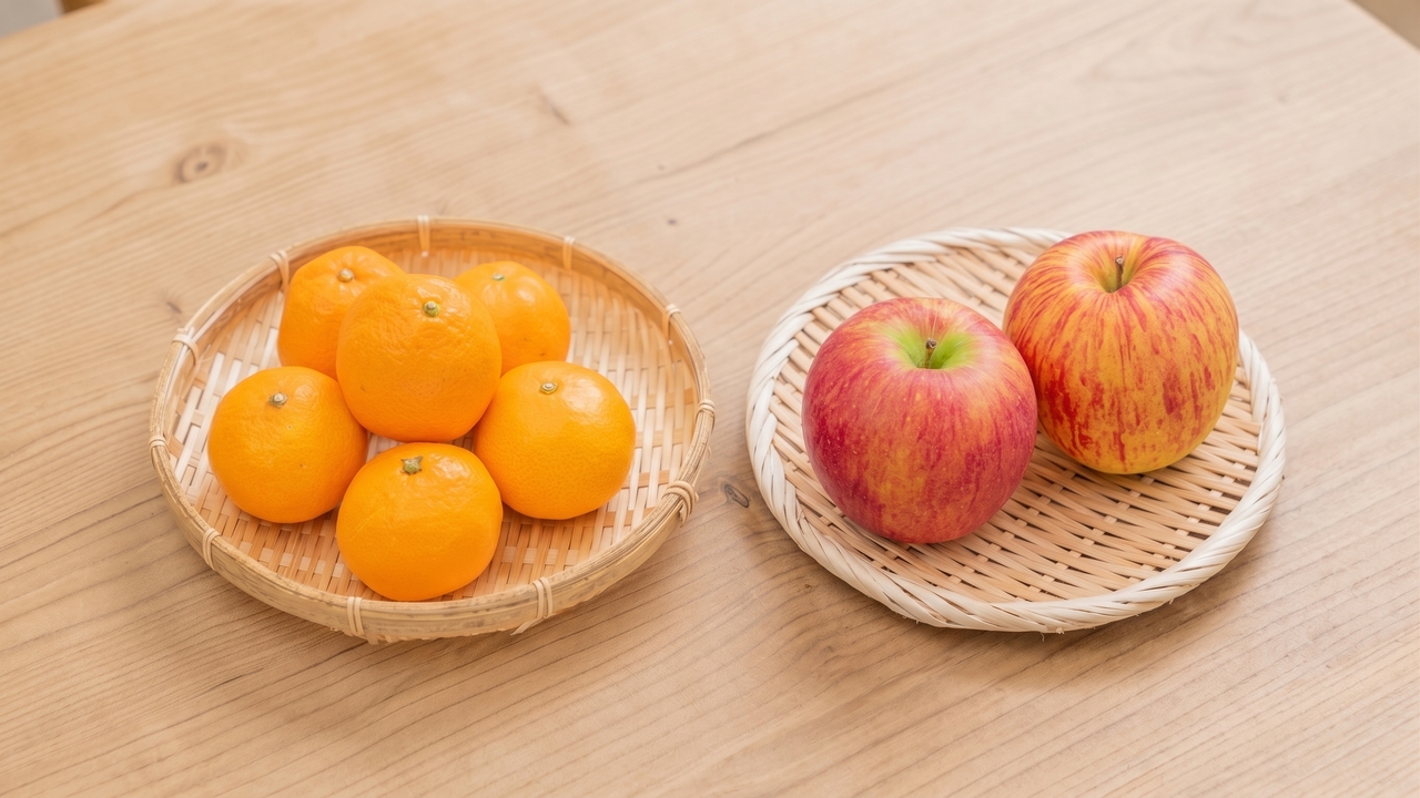 みかんとりんご、年間の国内生産量が多いのはどっち？気になる正解は…