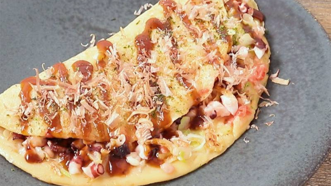「フライパンひとつで作れる！」「また食べたい！」ランチや夜食にぴったり“たこ焼きクレープ”