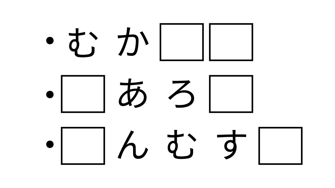 【クイズ】ひらめき問題！共通して入る2文字の食べ物は？