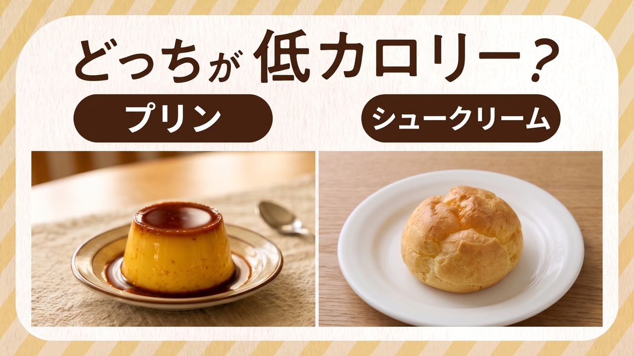「プリン」と「シュークリーム」カロリーが低いのはどっち？おやつ対決の気になる正解は？
