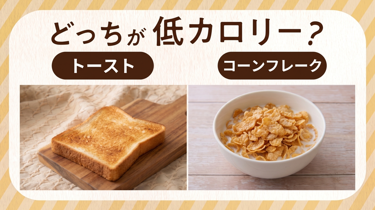 トーストvsコーンフレーク、1食分のカロリーが低いのはどっち？朝ごはんの気になる正解は…