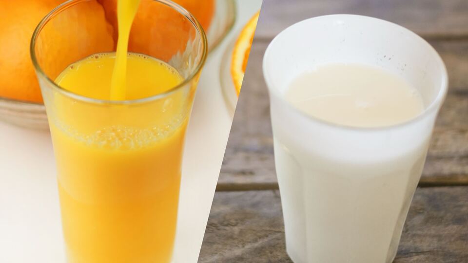 朝ごはんに飲むなら オレンジジュースと飲むヨーグルト コップ1杯はどっちが低カロリー クラシル