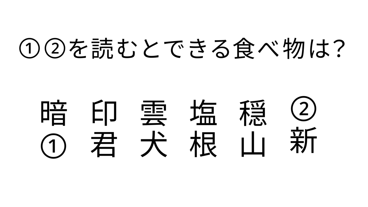 【クイズ｜解けたらすごい】①②を読むとできる食べ物は何？気になる正解は…　