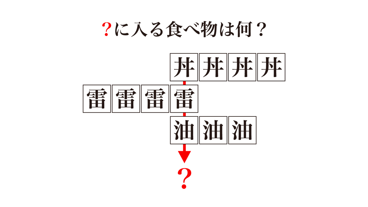 【謎解き】「？」に入る食べ物は何？漢字の数から法則を見つけて！気になる正解は…