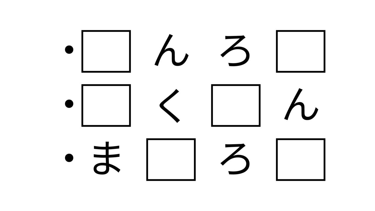 【クイズ】共通して入る2文字の食べ物の名前わかりますか？難易度★★★に挑戦！