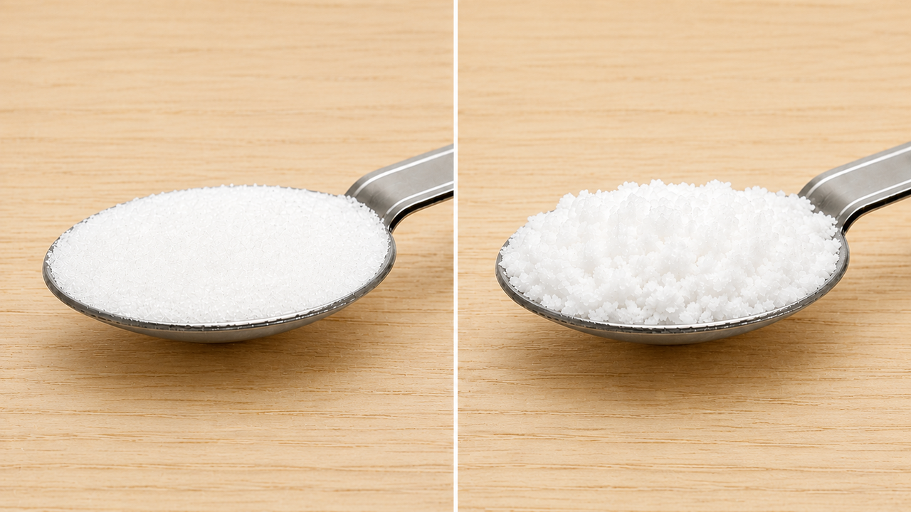 同じ小さじ1杯の塩「右と左」どっちがしょっぱい？しっとりとさらさら...正解は