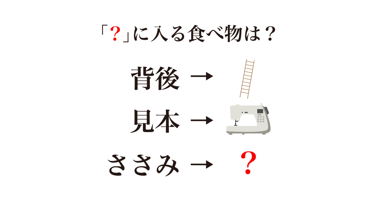 【クイズ】「？」に入る食べ物はなに？解けてスッキリ！気になる正解は…