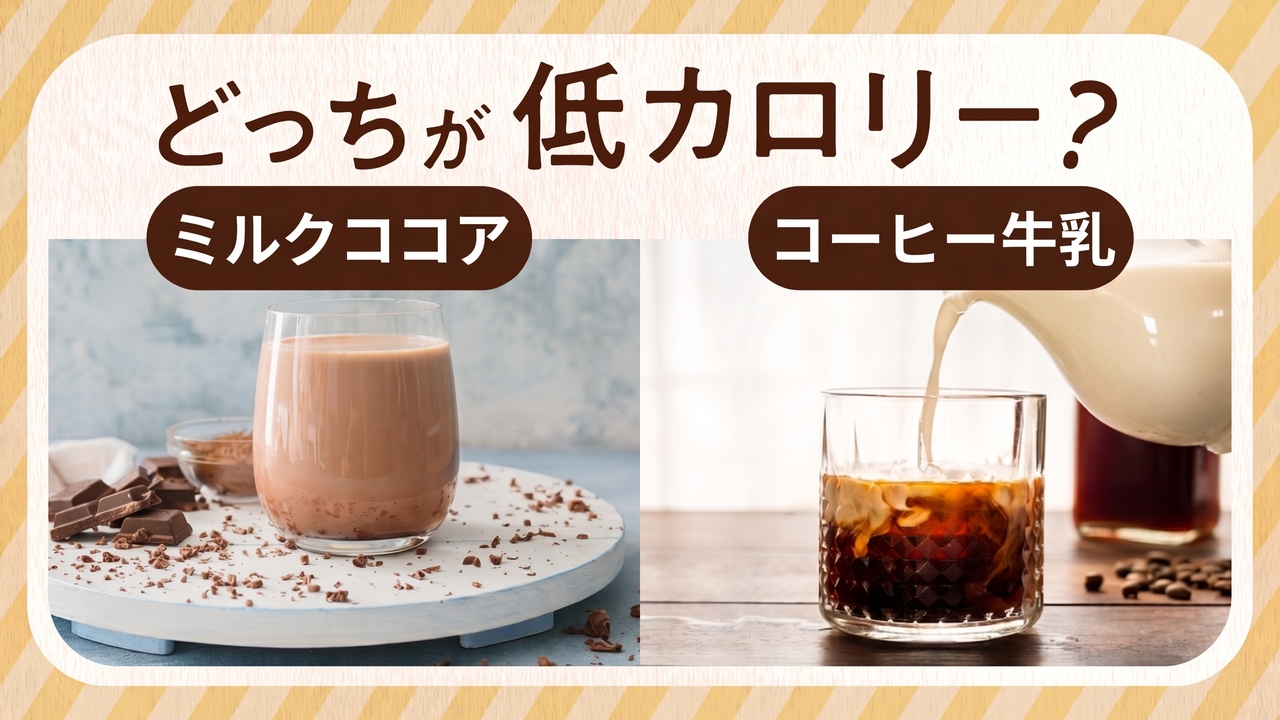 「ミルクココア」と「コーヒー牛乳」カロリーが低いのはどっち？気になる正解に...「こんなに差があるんだ！」
