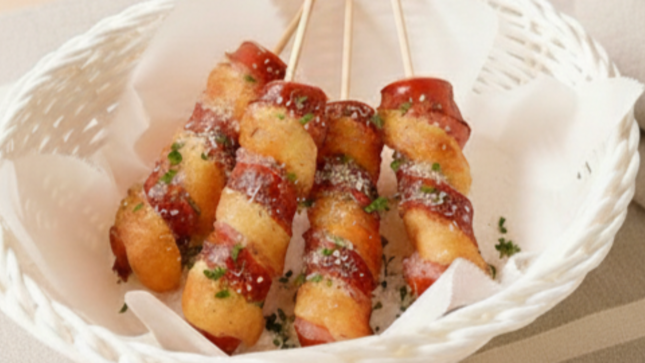 「おやつ、この手があった！」とろーりチーズの“アメリカンドッグ”