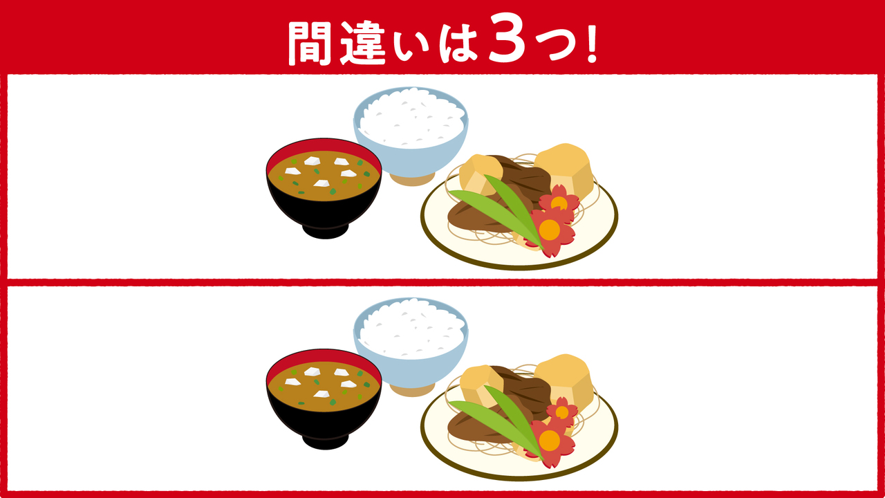 【間違い探し｜上級レベル】答えは全部で3つ！分かったらスゴい正解は…