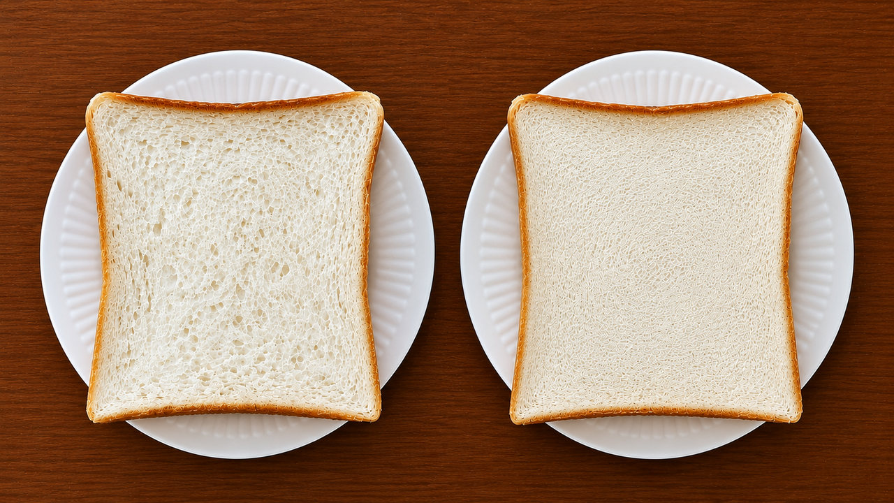 美味しい食パン「右と左」どっち？ソフトな食感なのは...断面の“気泡”に注目