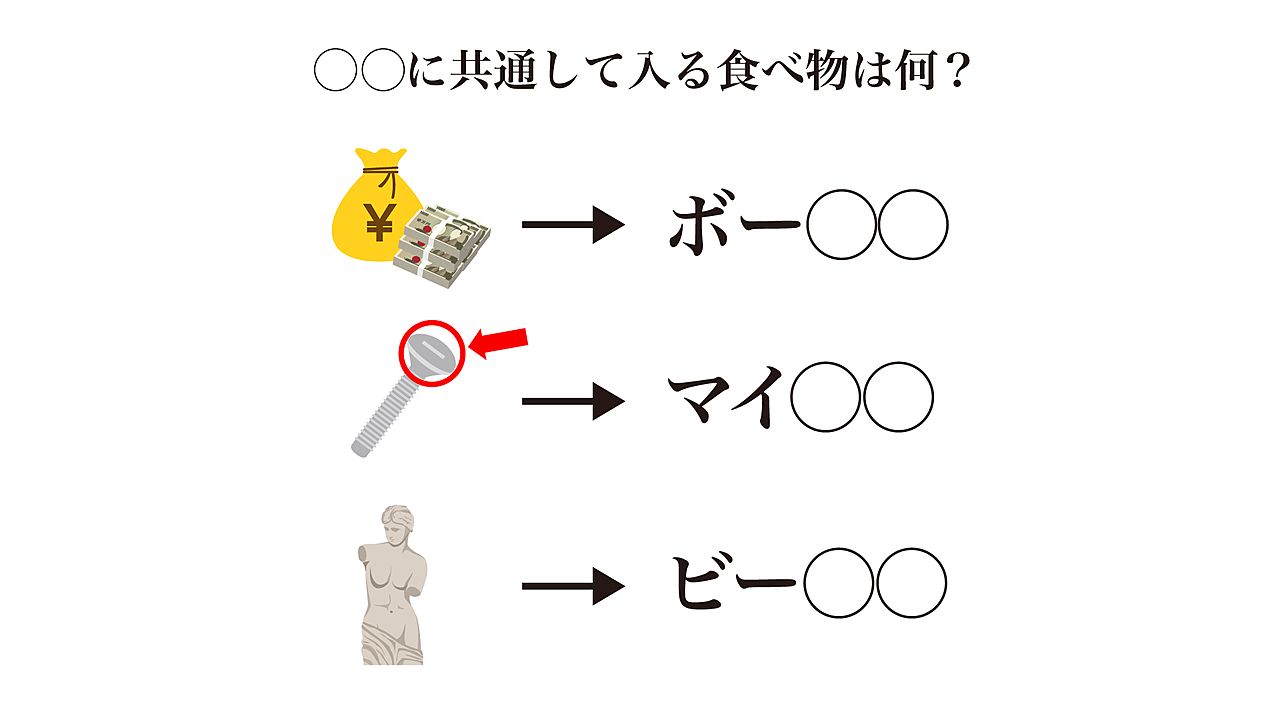 【クイズ】共通して入る食べ物はなに？答えにちなんだレシピもご紹介！正解は…