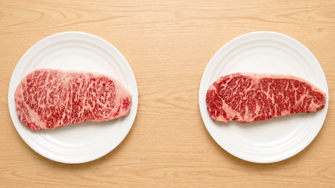 美味しい牛ステーキ肉「右と左」どっち？“サシ”で分かる違いとは