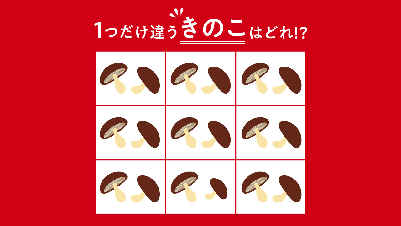 【クイズ】1つだけ違う「きのこ」はどれ？すぐにわかったらすごい！正解は…　