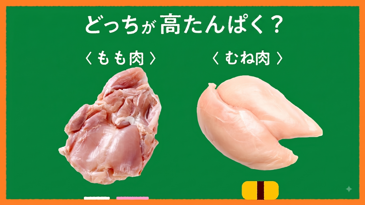 たんぱく質で選ぶなら「右と左」どっち？鶏肉1枚分の意外な正解は…