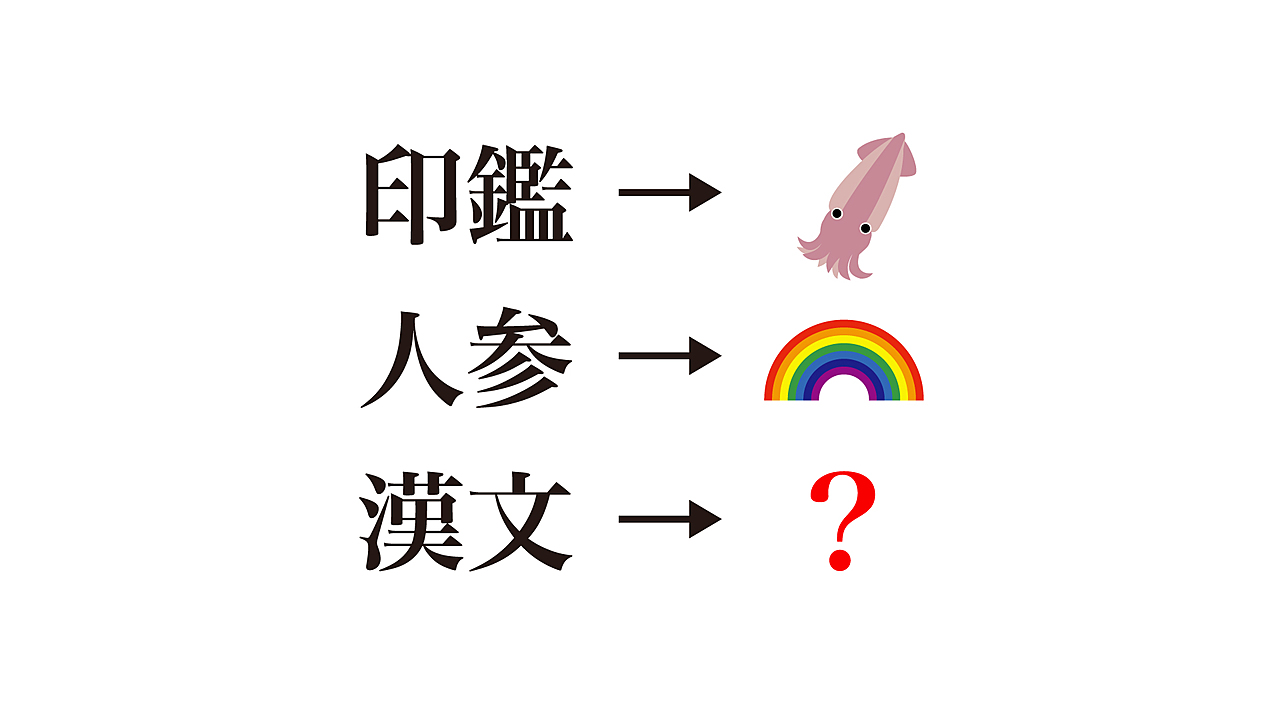 【クイズ｜初級編】「？」に入る食べ物は？漢字と絵の関係をよーくみると分かる！正解は…