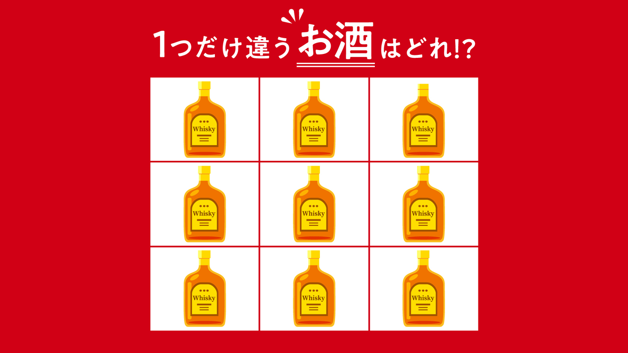 【違う絵探し】1つだけ違う”お酒”はどーこだ？おつまみレシピもご紹介！正解は…