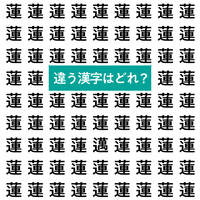 【漢字間違い探し】“蓮”の中にあるひとつだけ違う文字はどれ？すぐにわかったらスゴい正解は…　