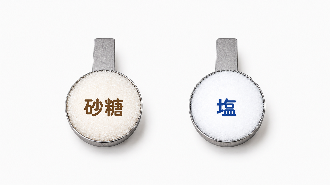 「塩と砂糖」大さじ1杯、重いのはどっち？知っておきたい違い