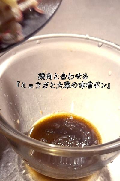 鶏肉と合わせる『ミョウガと大葉の味噌ポン』