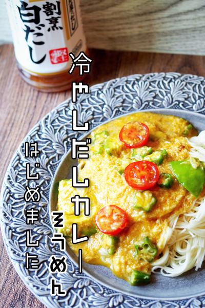 冷やしだしカレーそうめんはじめました