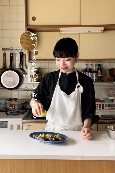 茹でナスの香ばしねぎダレ🦭🍆