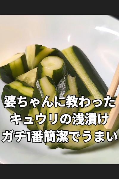 きゅうりの浅漬け