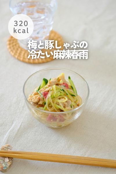 梅と豚しゃぶの冷たい麻辣