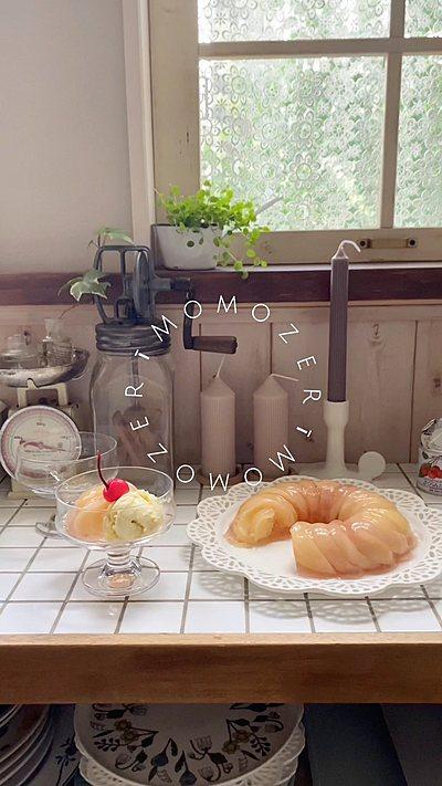 ﹨手作り桃ゼリー ∕