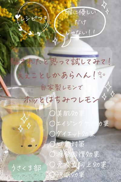 美活女子必見☆ホッとはちみつレモン