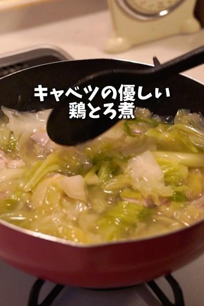 キャベツの優しい鶏トロ煮