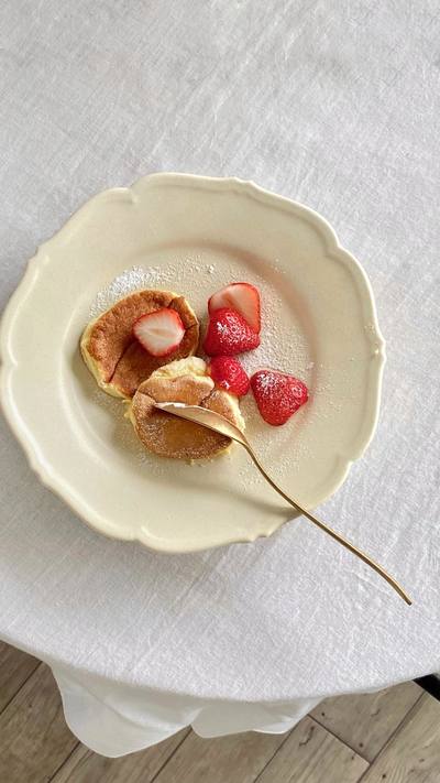 ふわふわぷるんなスフレパンケーキ🥞