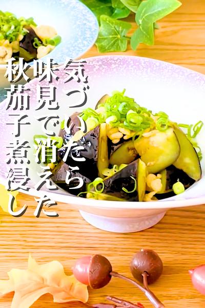 レンジでできる！秋茄子煮浸し