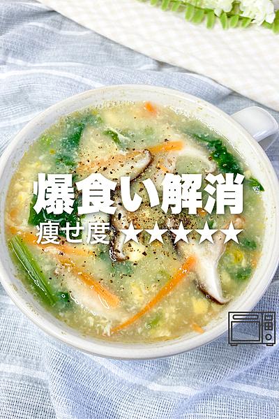 レンジで簡単！豆腐のとろみスープ🌟