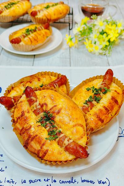 【焼くまで3分！】ホケミで作るウインナーパン