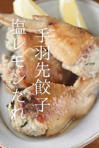 『手羽先餃子塩レモンだれ』