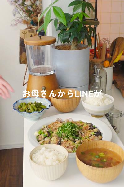 ぶたとなすのたたき献立