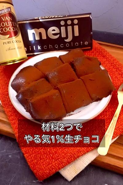 【材料2つでやる気1％生チョコ】