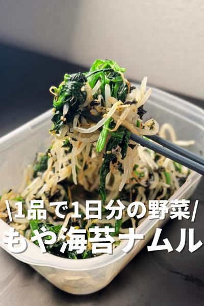 1品で1日分の野菜！もや海苔ナムル