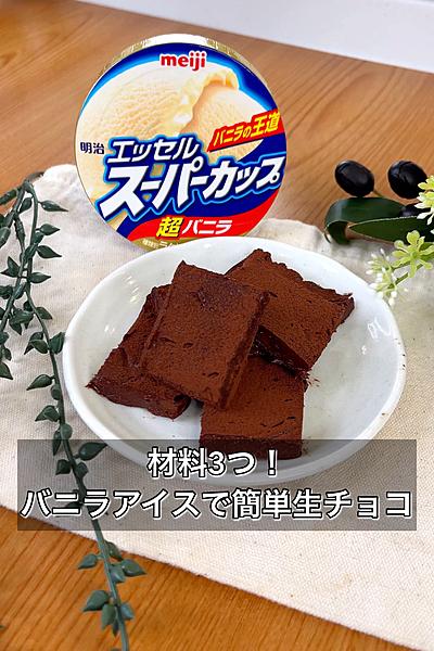 材料3つ！バニラアイスで簡単生チョコ