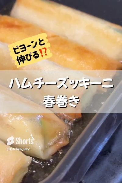 ハムチーズズッキーニ春巻き