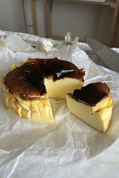 材料3つ！バスクチーズケーキ作り方！