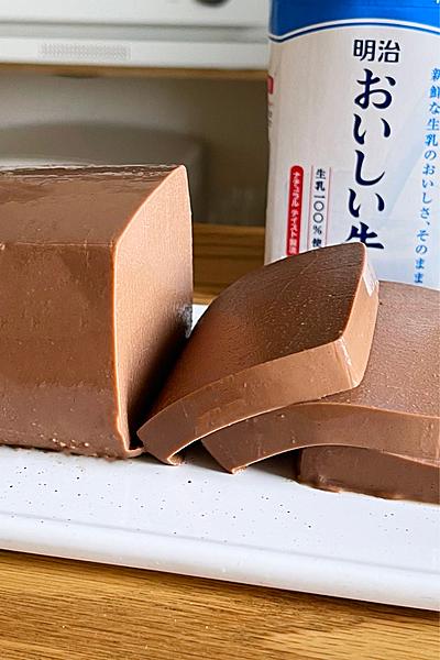 牛乳パックそのまま寒天チョコレートケーキ作り方！