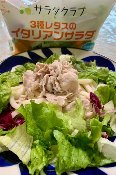 おうちで手軽にサラダうどん