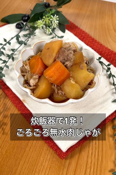 炊飯器で1発！ごろごろ無水肉じゃが