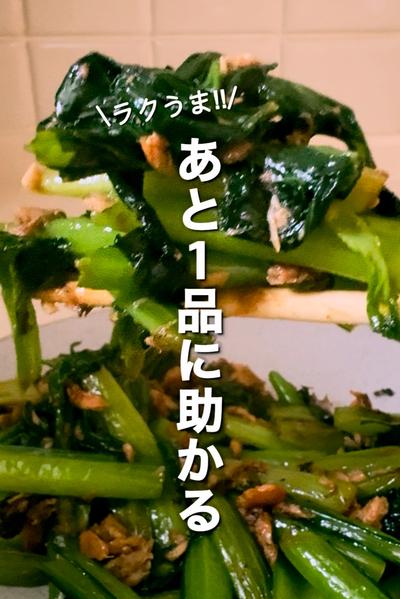 永久定番おかず∞こまつなツナ炒め