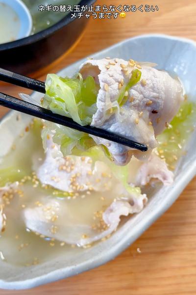 替え玉が止まらない🤤たっぷりネギ豚しゃぶ🍲