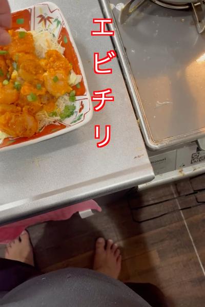 包丁やまな板使っていないのにこの旨さ！絶品エビチリ