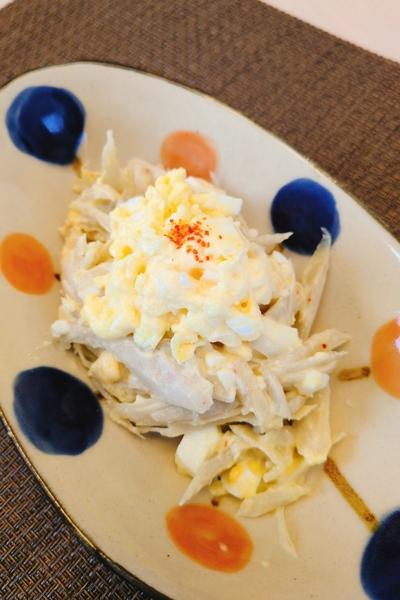 🥚ささがきごぼうのピリ辛たまごサラダ